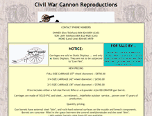 Tablet Screenshot of civilwarcannons.com